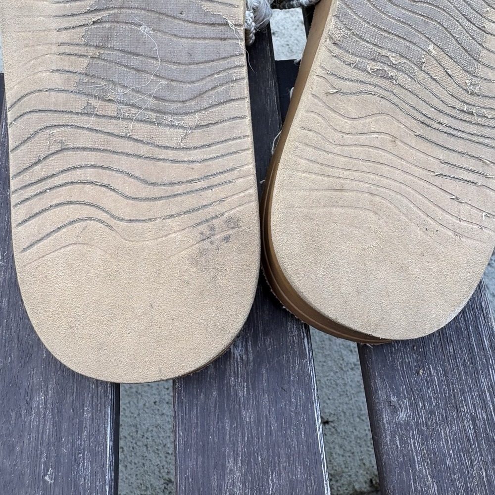 Reef Women 9 Tan Slide Sandal Boho Beach Cushion Vista FAIR Condition - Picture 16 of 16
